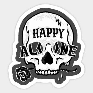 Happy Alone Sticker